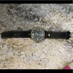 Leather invicta watch